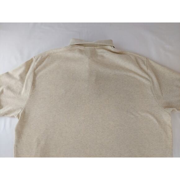 Vintage Polo Ralph Lauren Men's Heather Beige Short Sleeve Polo Preppy Shirt XL - Picture 8 of 10